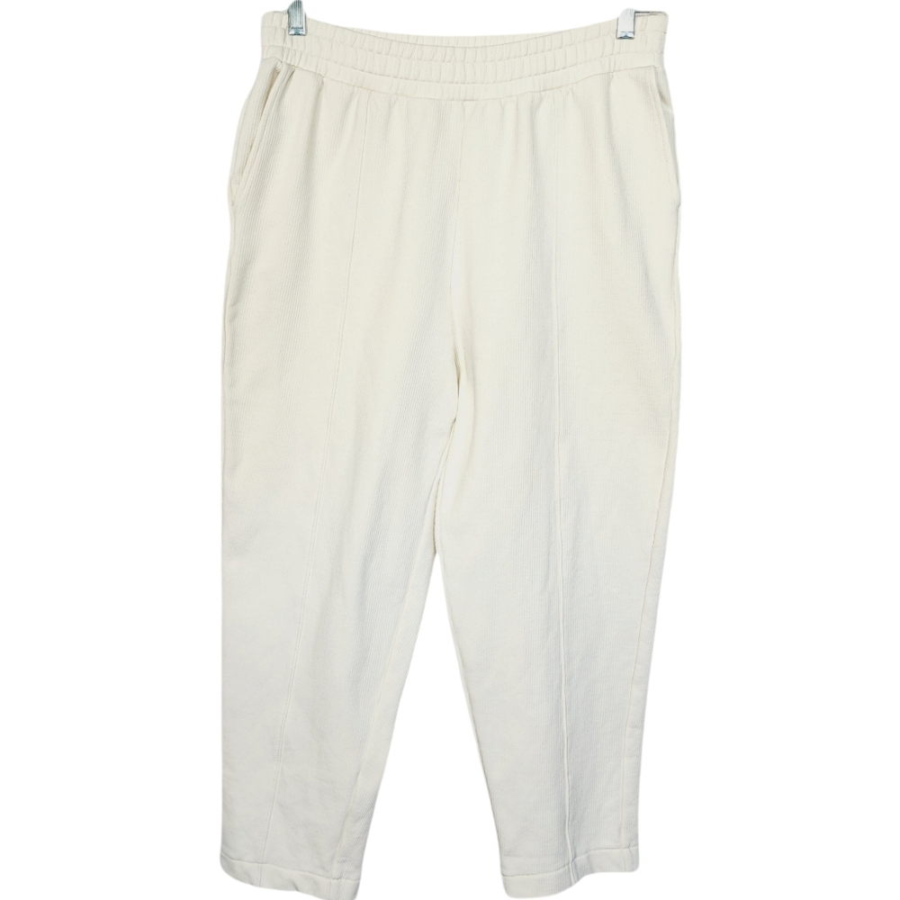 Madewell MWL Make Weekends Last Sz M Ribbed Tapered Sweater Pants.